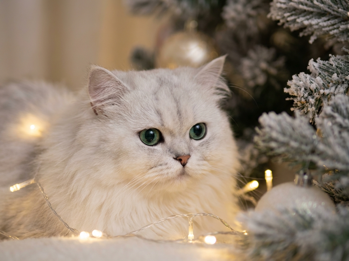 AI-generated cat portrait calendar month 1